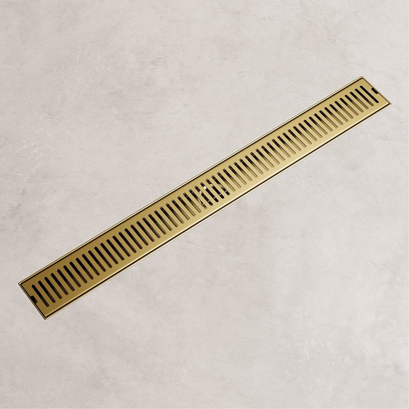 Rectangle matte brushed gold shower accessory, brass, modern style, fade resistant