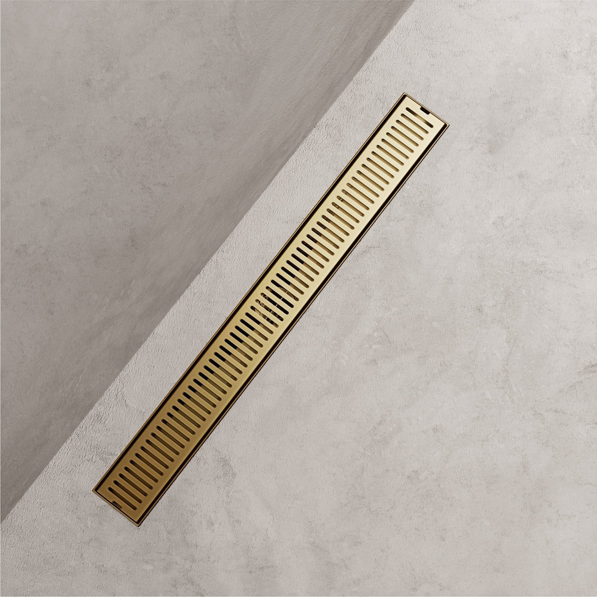 Rectangle brass shower accessory with matte brushed gold, modern design, fade resistant