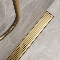 Rectangle matte brushed gold shower accessory, brass, handmade, rust resistant, modern style