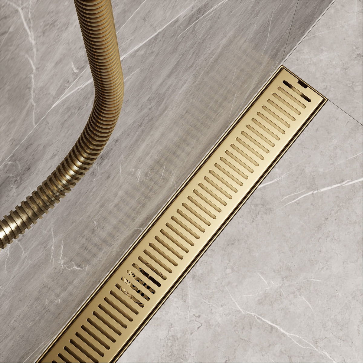 Rectangle matte brushed gold shower accessory, brass, handmade, rust resistant, modern style