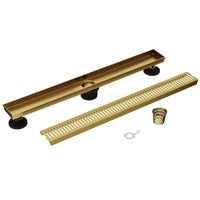 Matte brushed gold brass shower accessory, rectangle, fade resistant, scratch proof