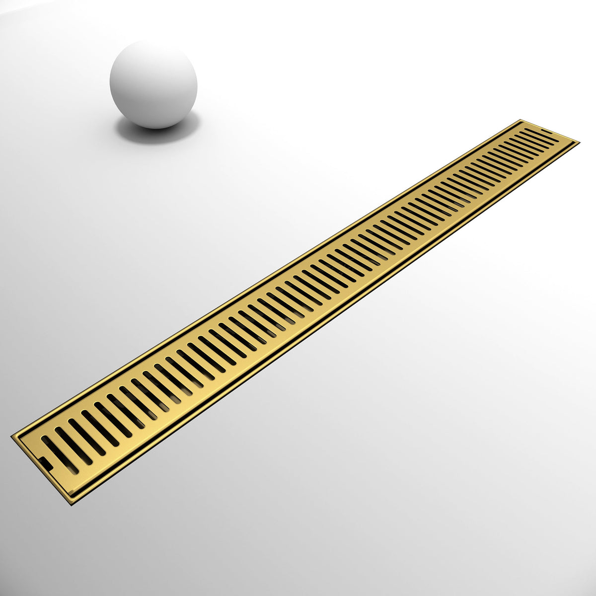 Rectangle brass shower accessory, matte brushed gold, handmade, fade resistant, contemporary