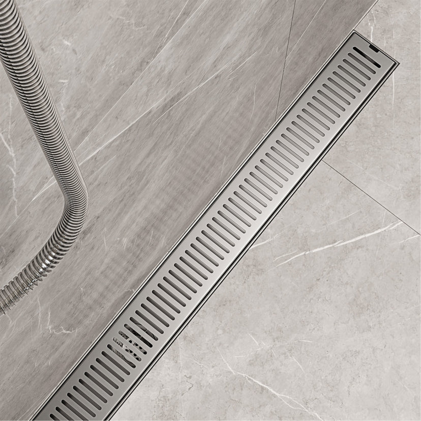 Rectangle shaped modern shower accessory in brushed nickel brass