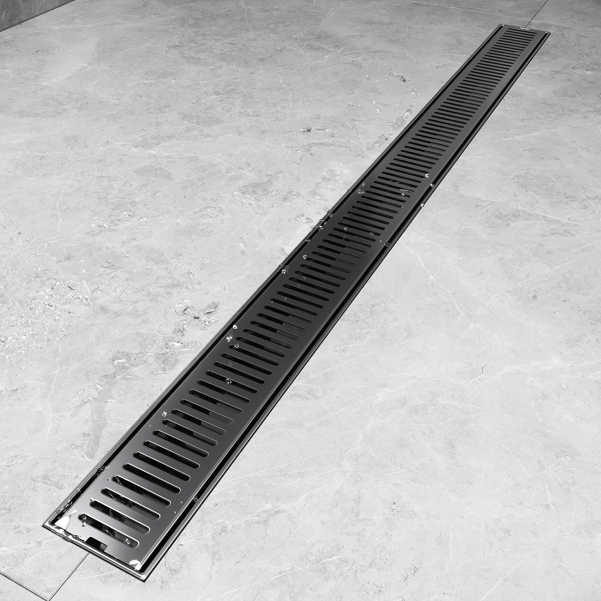 Handmade rectangle shower accessory in chrome with fade resistance