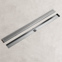 Modern rectangular brass shower accessory in chrome finish