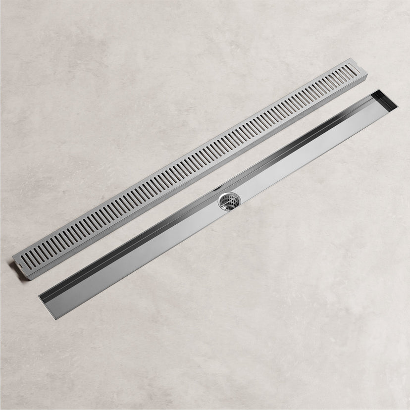Modern rectangular brass shower accessory in chrome finish