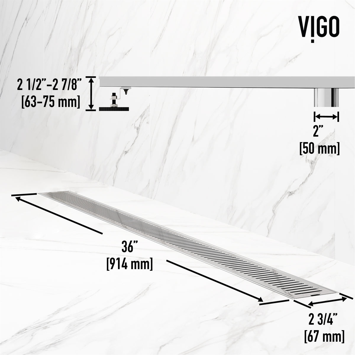 Elan 36 in. Linear Shower Drain