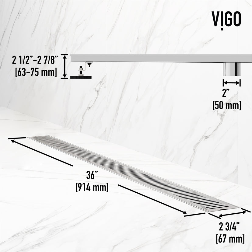 Elan 36 in. Linear Shower Drain