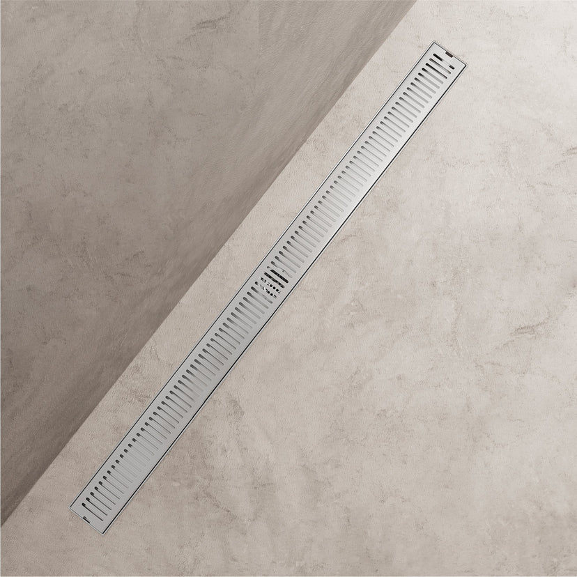 Commercial grade rectangle shower accessory in chrome finish