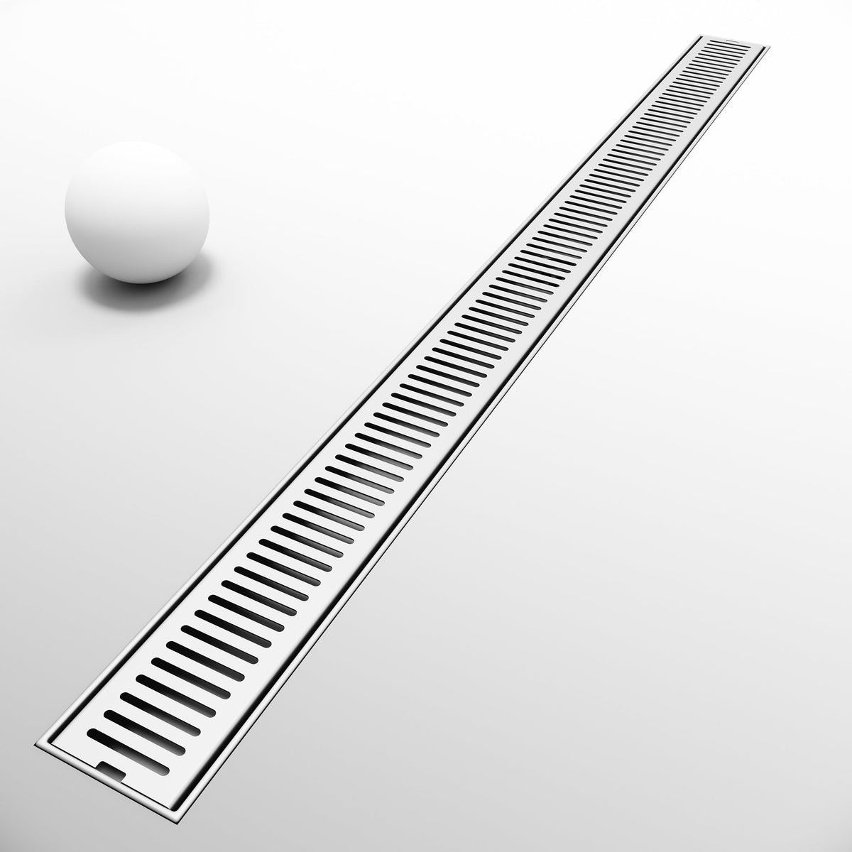 Brass shower accessory in chrome with modern contemporary style