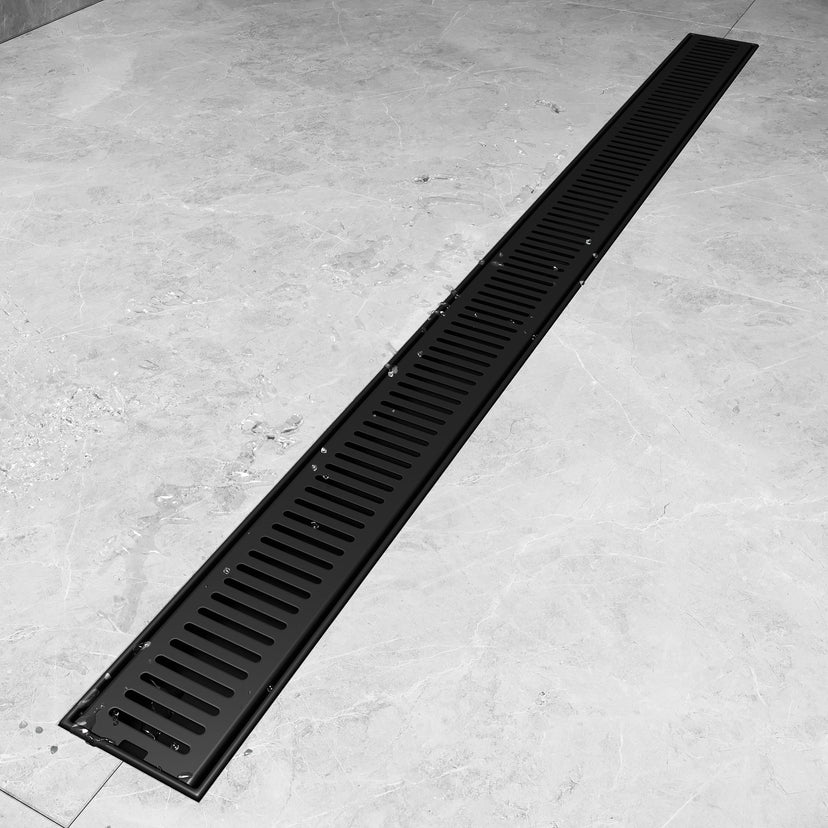 Handmade rectangle shower accessory in matte black with fade resistance