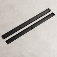 Modern rectangular brass shower accessory in matte black finish