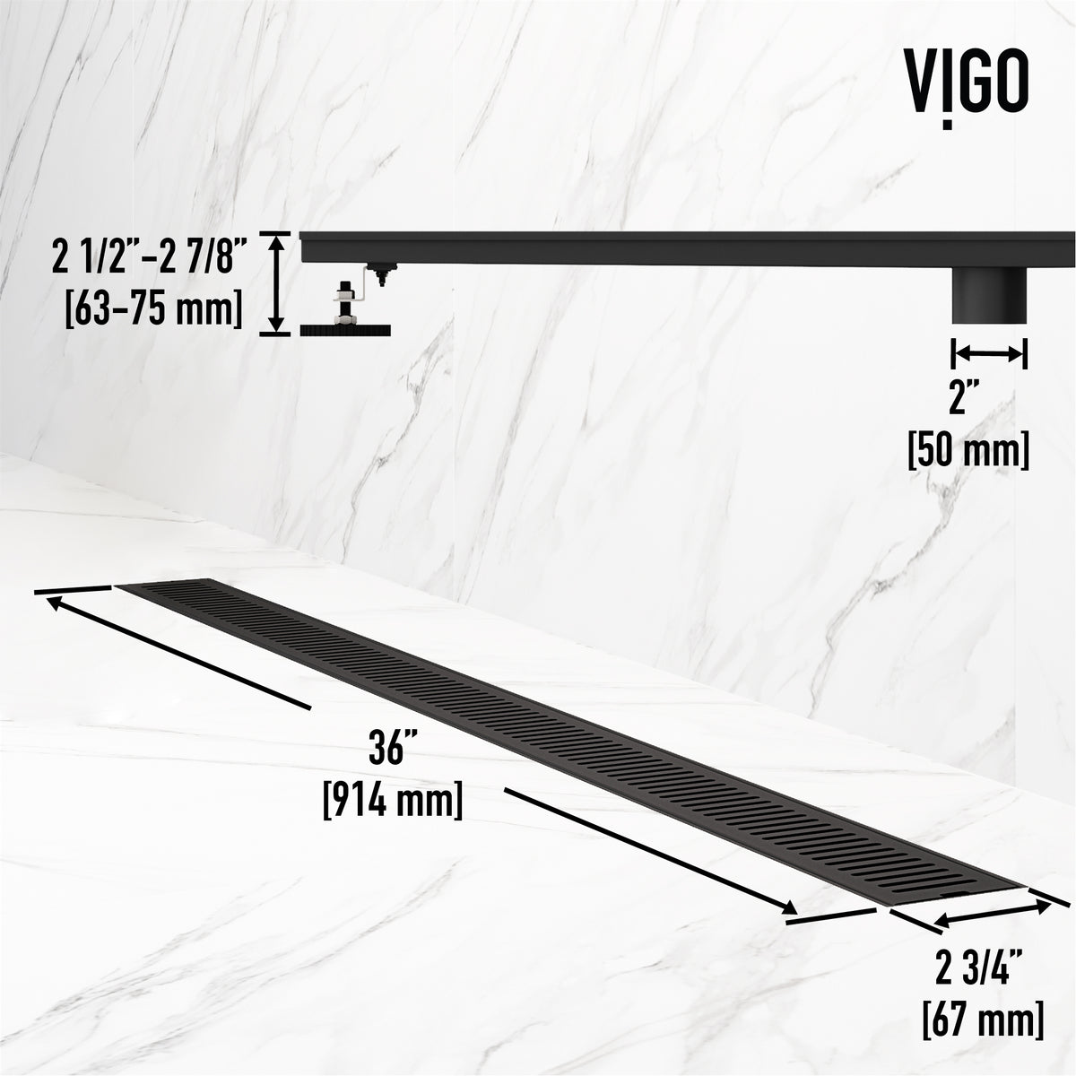 Elan 36 in. Linear Shower Drain