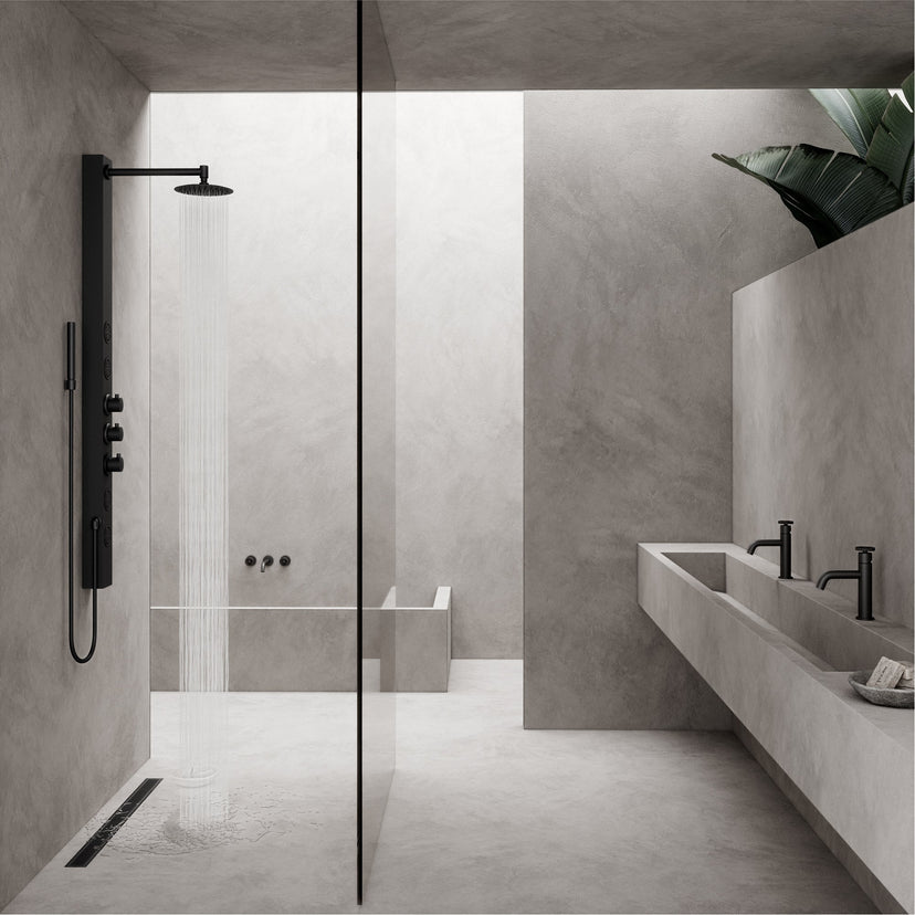 Matte black brass bathroom accessory with scratch resistant surface