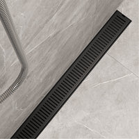 Rectangle shaped modern shower accessory in matte black brass