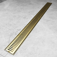 Handmade rectangle shower accessory in matte brushed gold with fade resistance