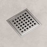 Square brass shower accessory in brushed nickel finish, modern design, handmade and rust resistant