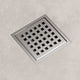 Square brass shower accessory in brushed nickel finish, modern design, handmade and rust resistant