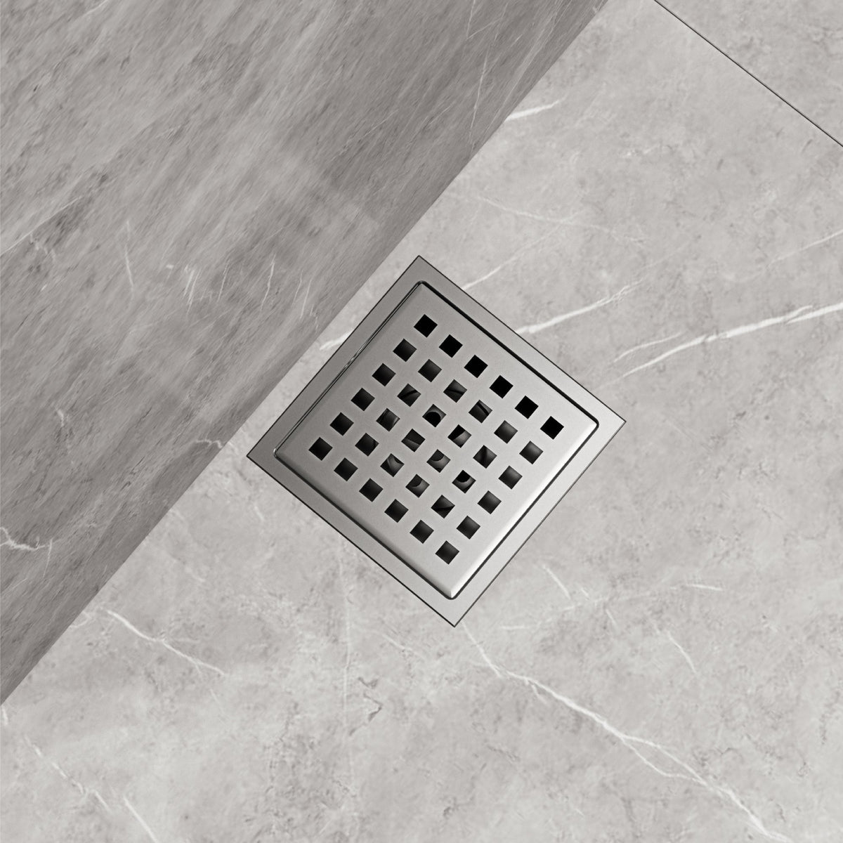 Rust resistant square bathroom accessory in brushed nickel, handmade brass, contemporary design