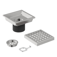 Modern square shower accessory in brushed nickel, handmade brass, scratch resistant