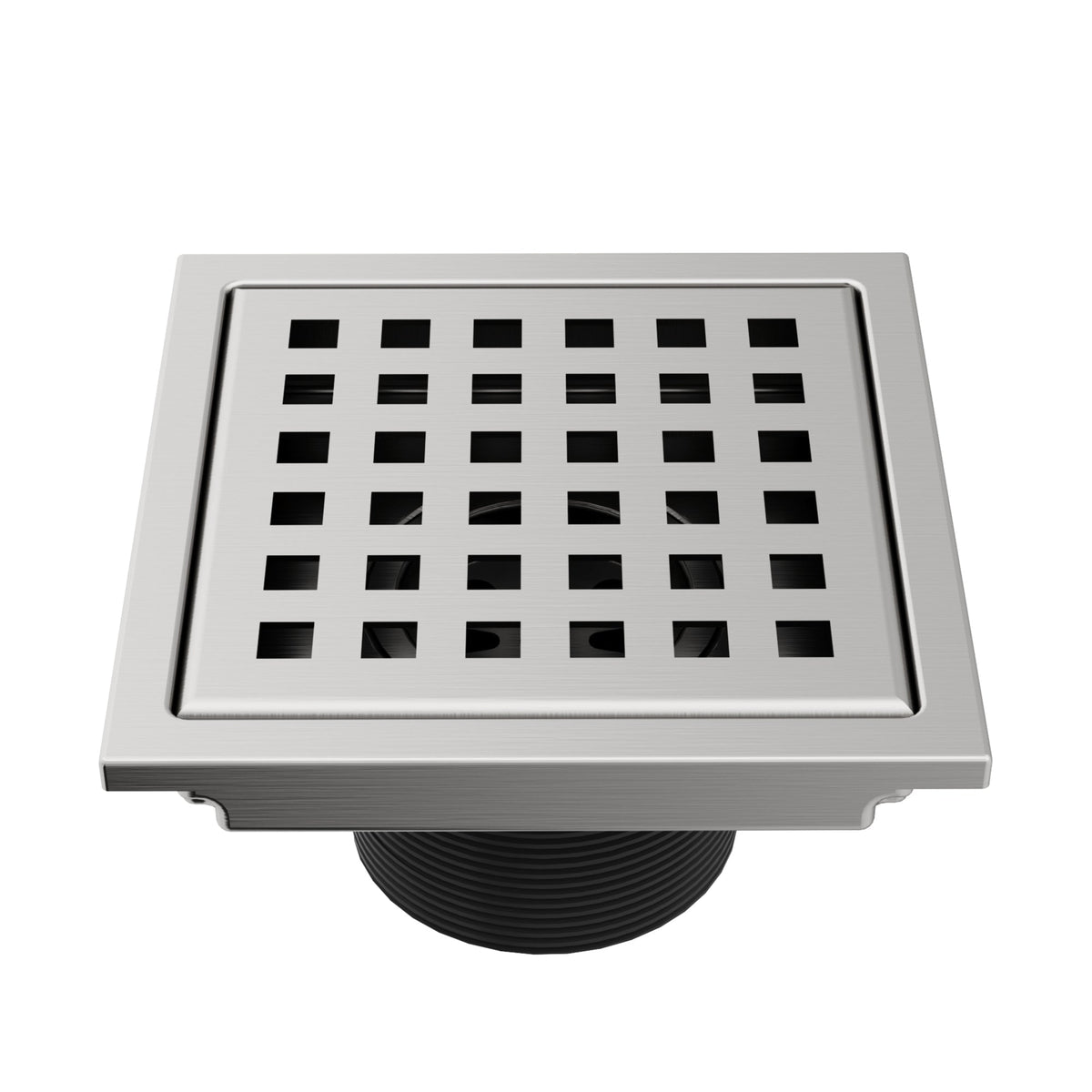 Brushed nickel finish brass shower accessory, square, commercial use approved, contemporary