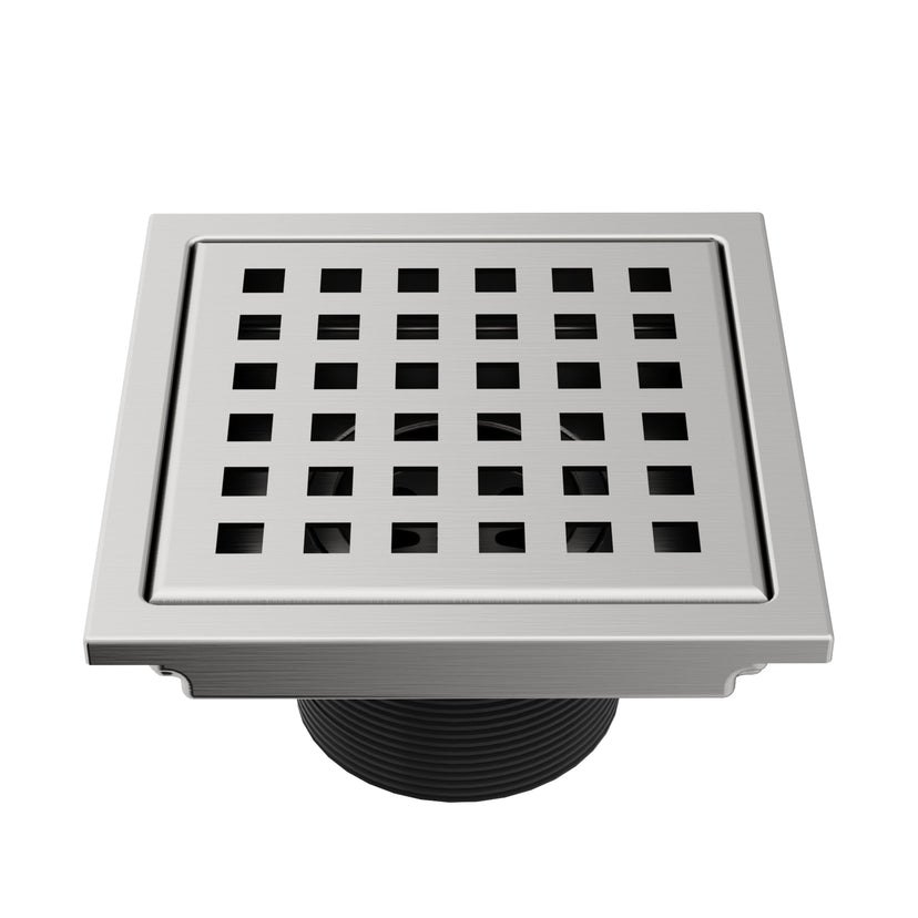 Brushed nickel finish brass shower accessory, square, commercial use approved, contemporary