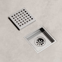 Modern contemporary bathroom accessory with chrome finish, square shape, fade resistant