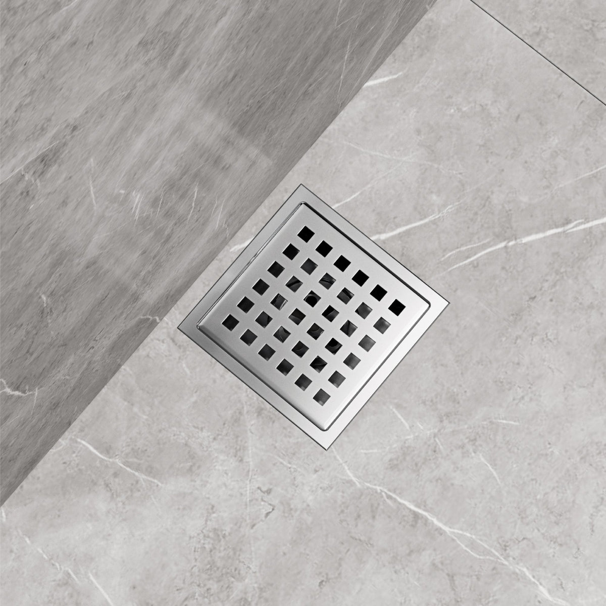 Rust resistant square bathroom accessory in chrome, handmade brass, contemporary design