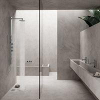Square brass shower accessory with chrome finish, fade resistant, commercial approved
