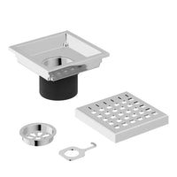 Modern square shower accessory in chrome, handmade brass, scratch resistant