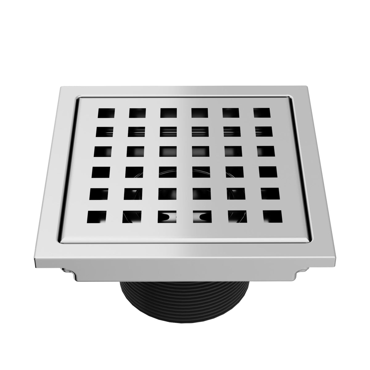 Chrome finish brass shower accessory, square, commercial use approved, contemporary