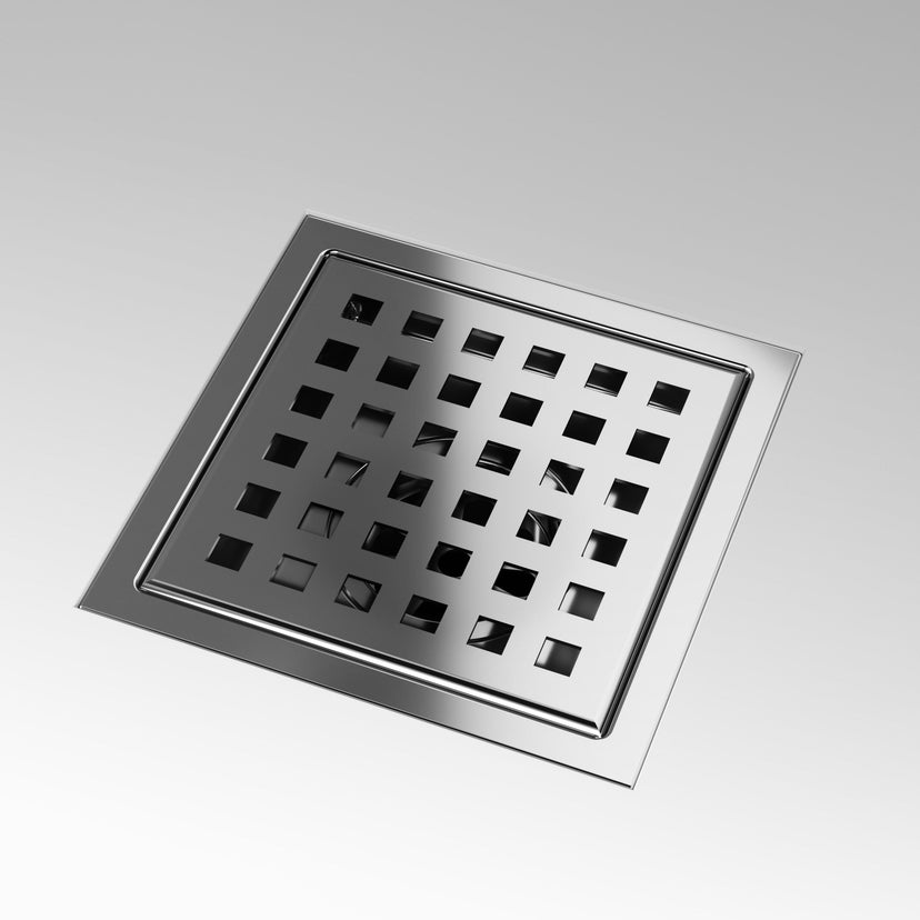 Handmade square brass accessory for shower, chrome, fade and rust resistant