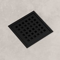 Square brass shower accessory in matte black finish, modern design, handmade and rust resistant
