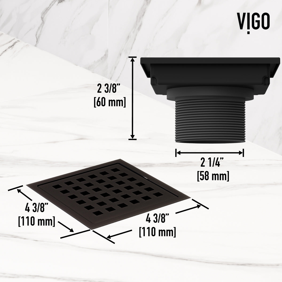 Elan Square Shower Drain