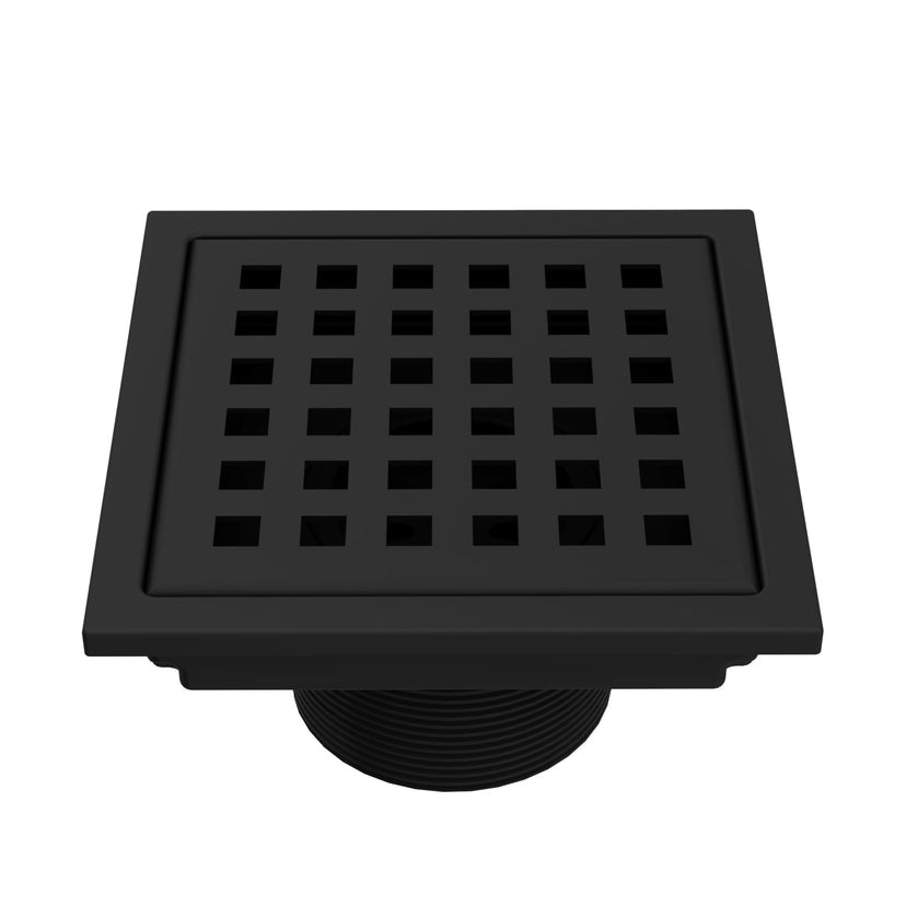 Matte black finish brass shower accessory, square, commercial use approved, contemporary