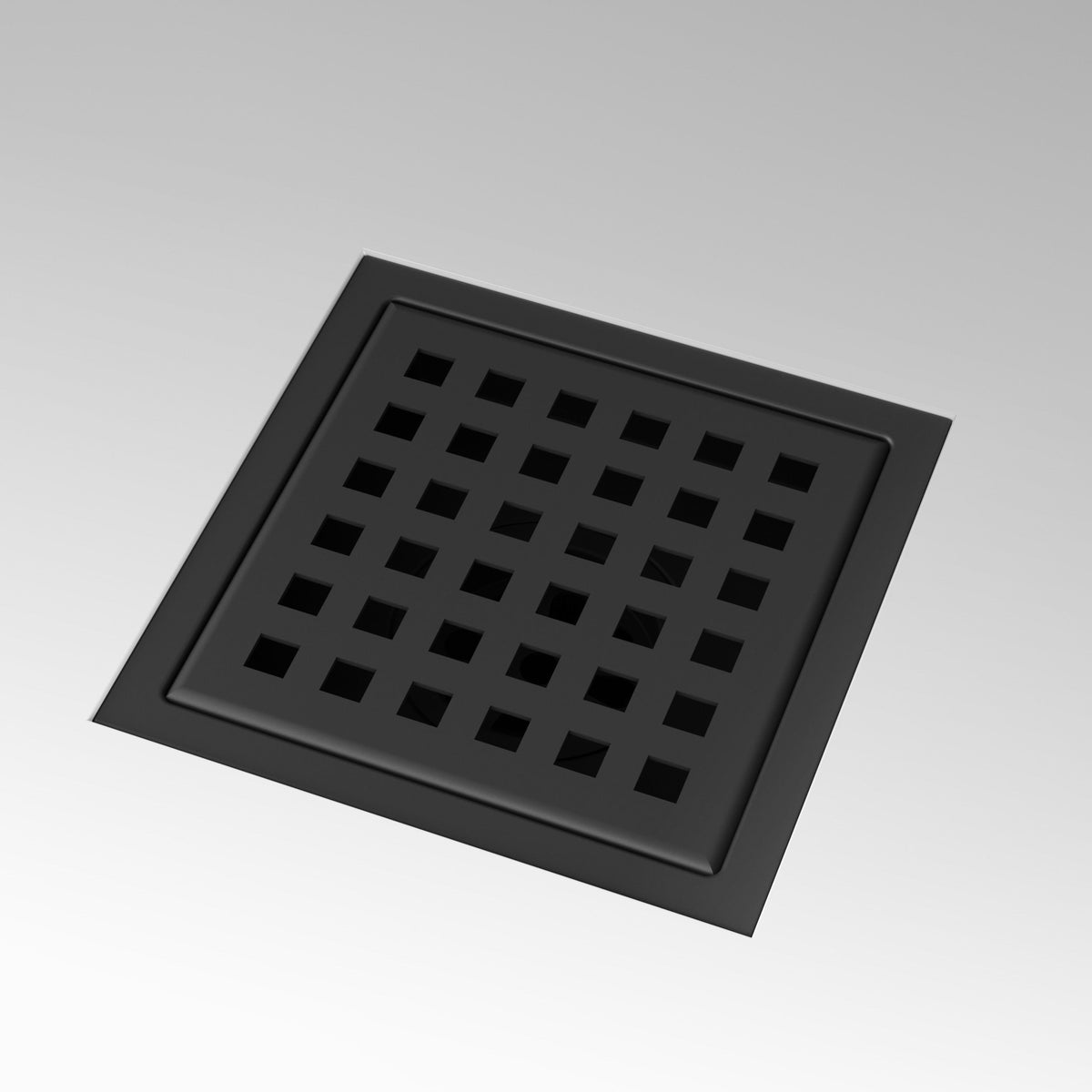 Handmade square brass accessory for shower, matte black, fade and rust resistant