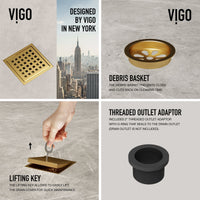 Matte brushed gold square shower accessory, brass material, scratch resistant, modern style