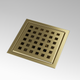 Handmade square brass accessory for shower, matte brushed gold, fade and rust resistant