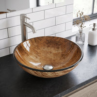 Giovanni Round Glass Vessel Sink