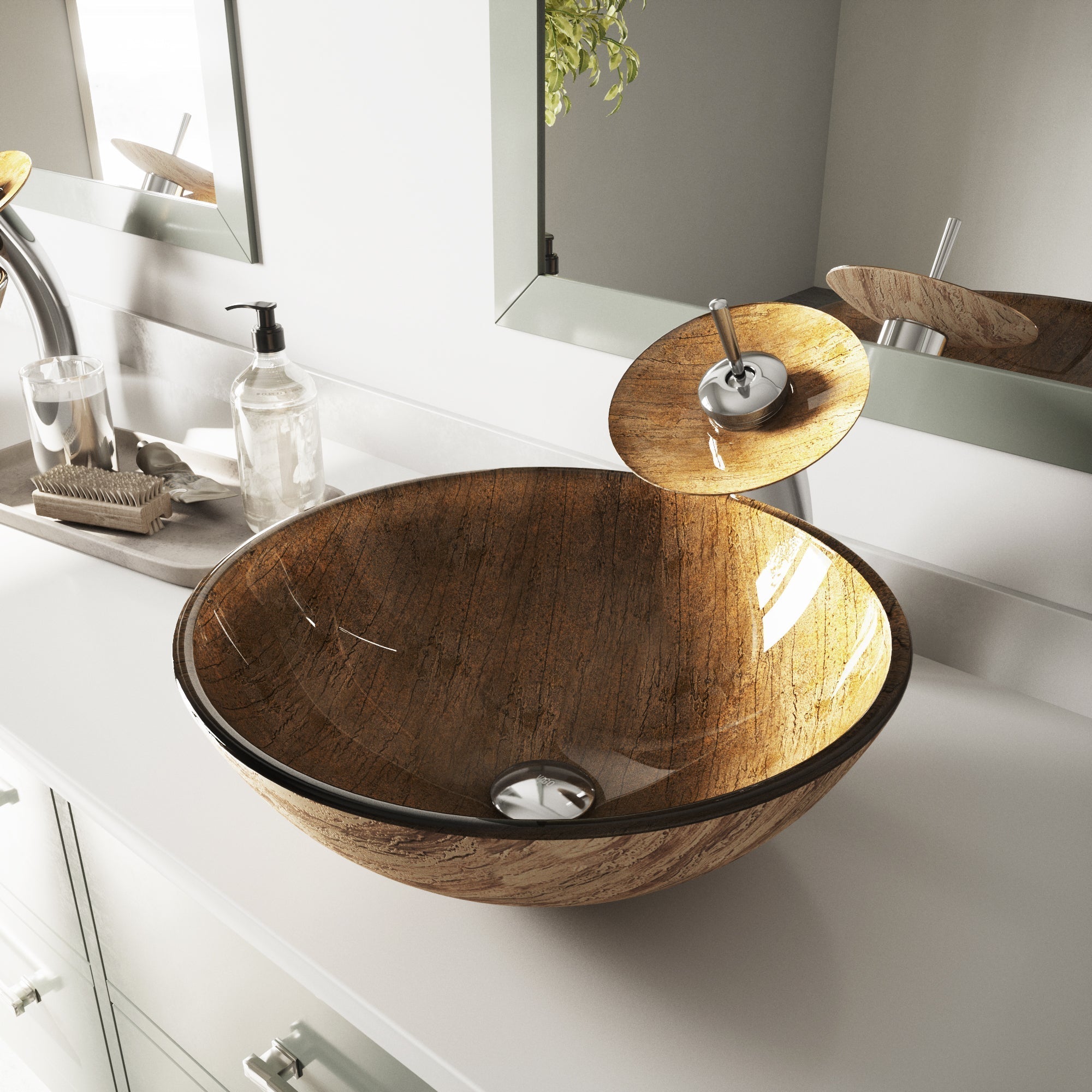 Giovanni Round Glass Vessel Sink