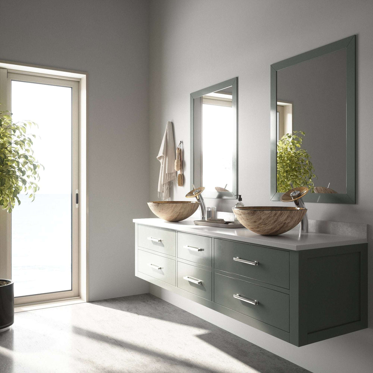 Giovanni Round Glass Vessel Sink