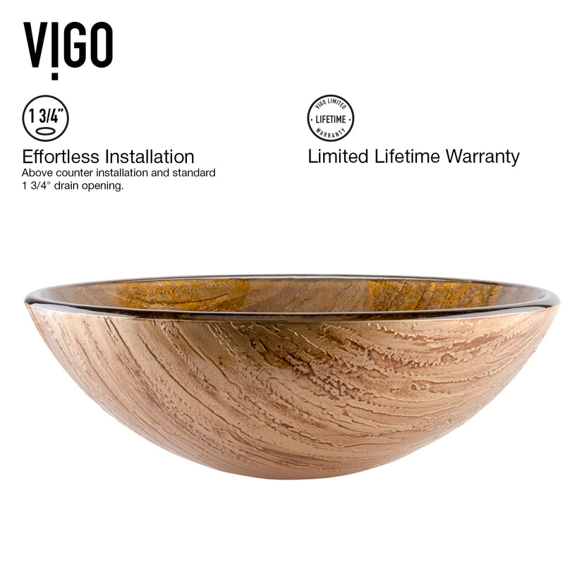 Giovanni Round Glass Vessel Sink