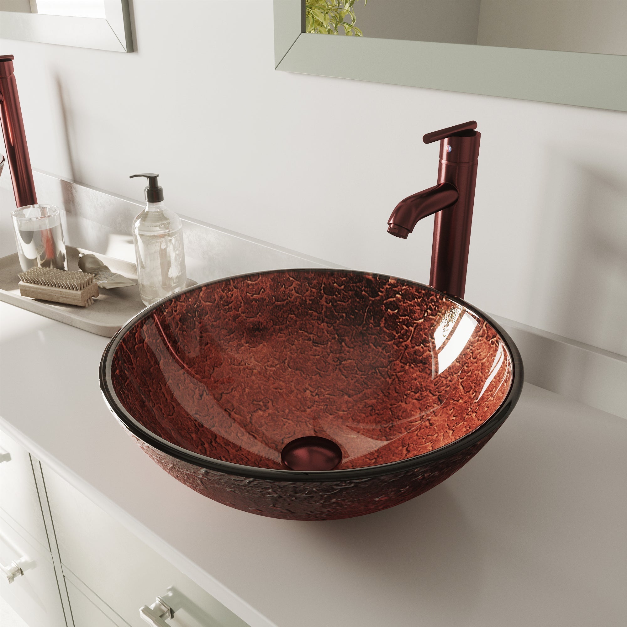 Giovanni Round Glass Vessel Sink