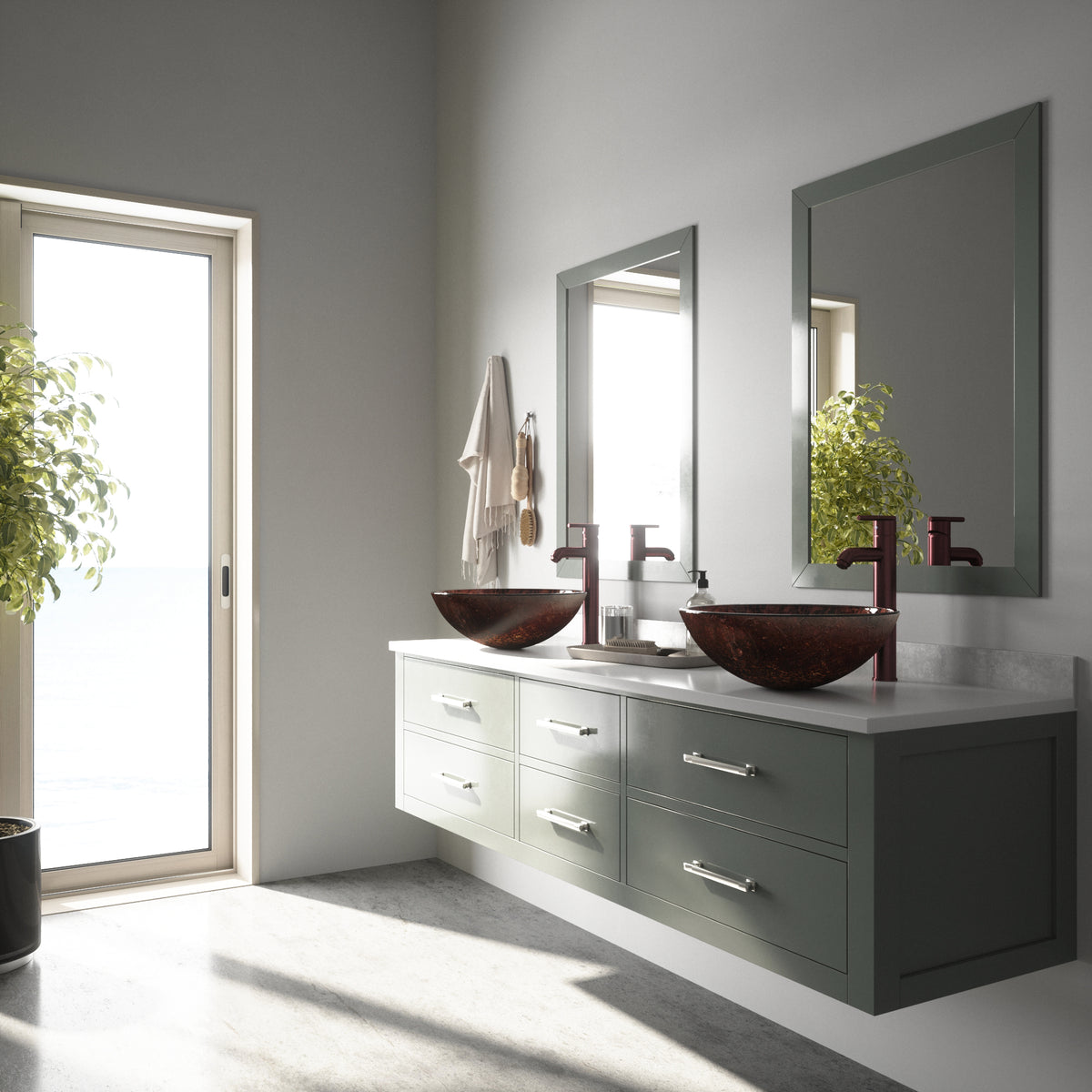 Giovanni Round Glass Vessel Sink