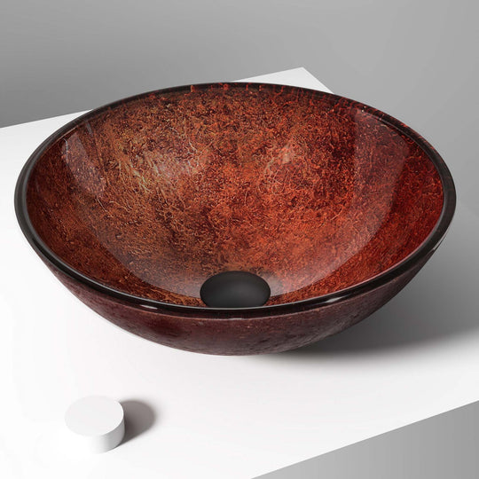 Giovanni Round Glass Vessel Sink