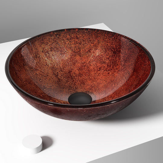 Giovanni Round Glass Vessel Sink