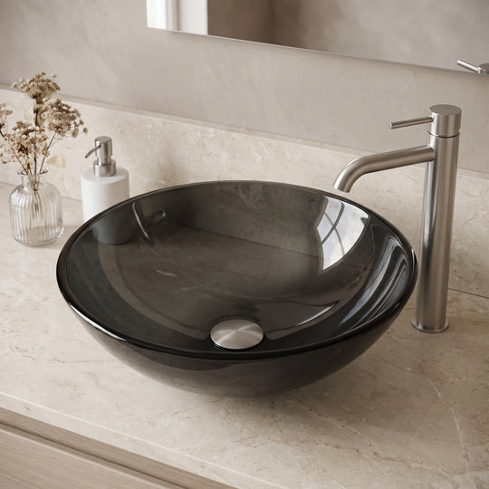 Giovanni Round Glass Vessel Sink