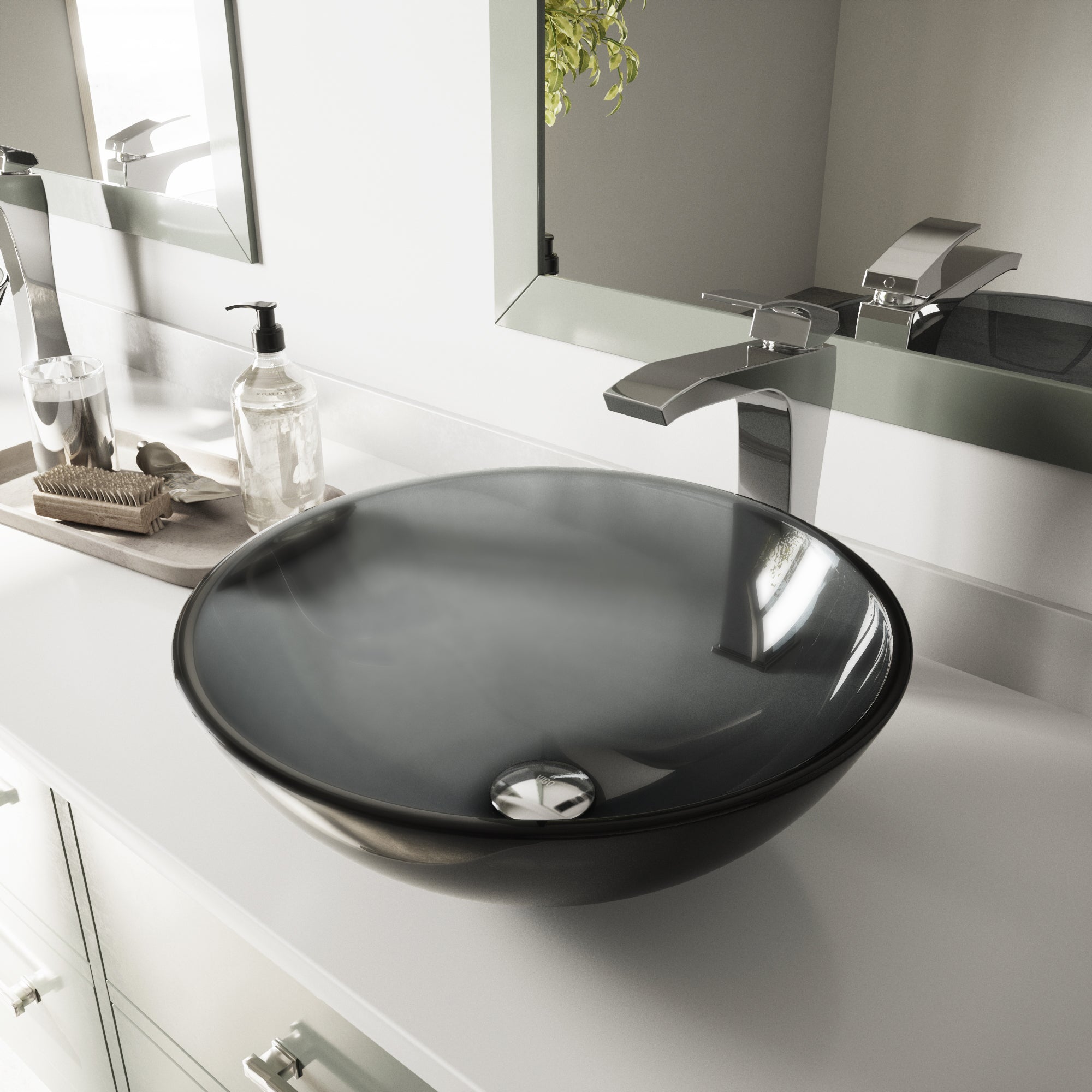 Giovanni Round Glass Vessel Sink
