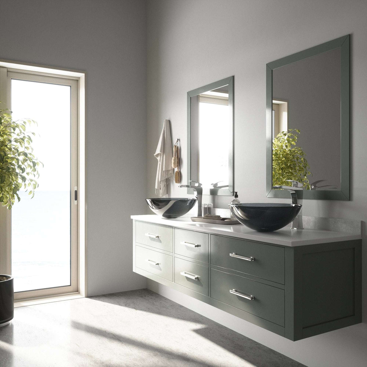Giovanni Round Glass Vessel Sink