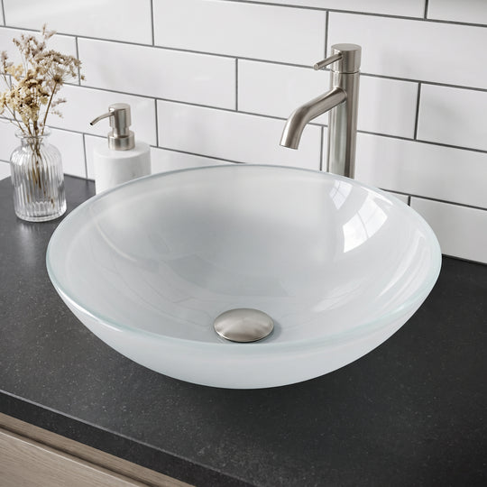 Giovanni Round Glass Vessel Sink